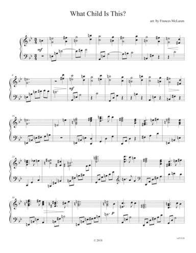 What Child is This (arr. Frances McLaren)