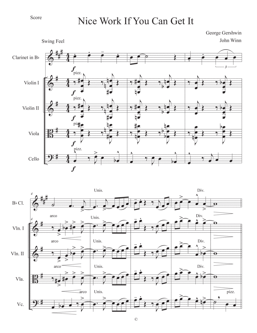 Nice Work If You Can Get It (arr. John Winn III)