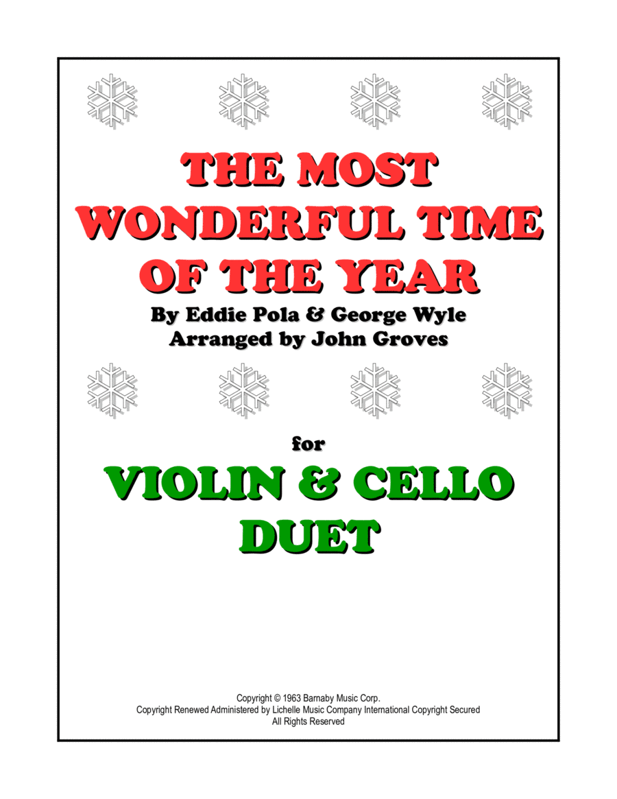 The Most Wonderful Time Of The Year (arr. John Groves)