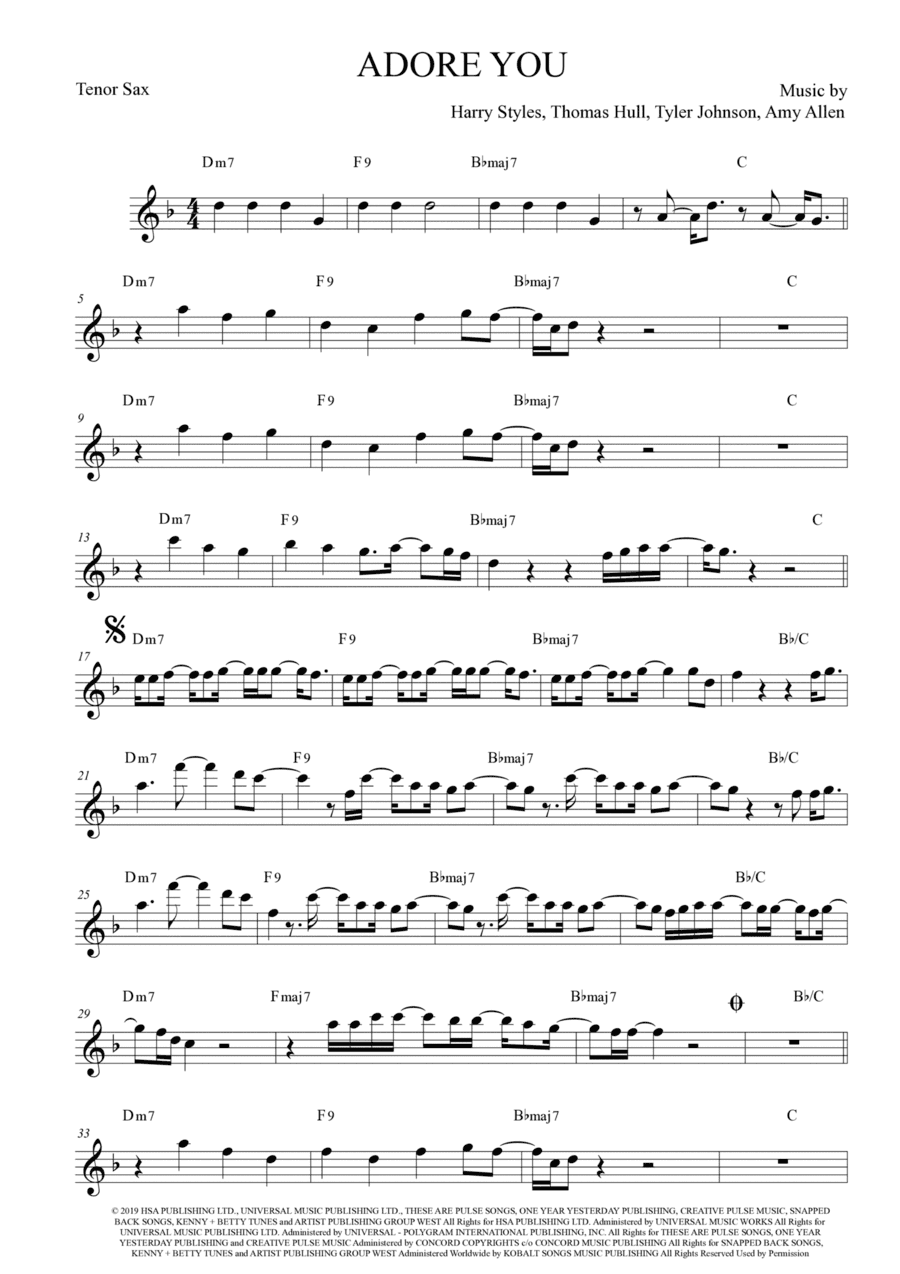 Adore You (arr. Anderson Quevedo)