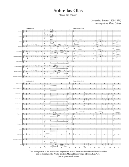 Sobre las olas ("Over the Waves") Waltz for Band (arr. Marc Oliver)