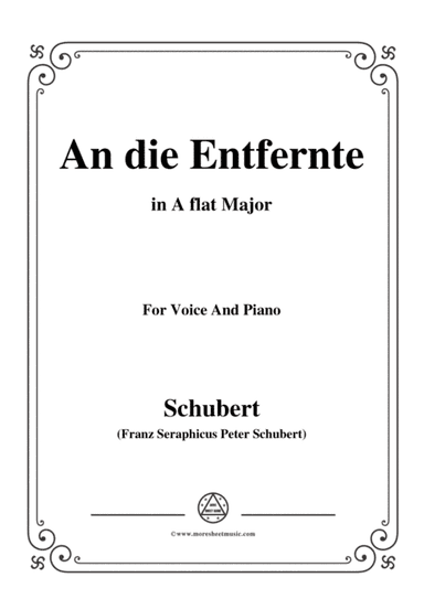 Schubert-An die Entfernte,in A flat Major,for Voice&Piano (arr. MSM)