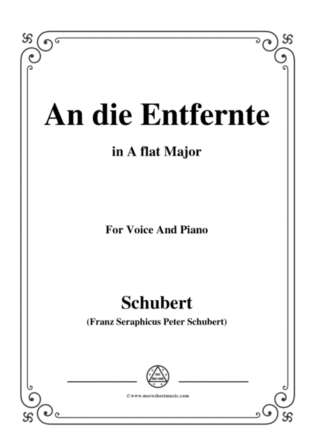 Schubert-An die Entfernte,in A flat Major,for Voice&Piano (arr. MSM)
