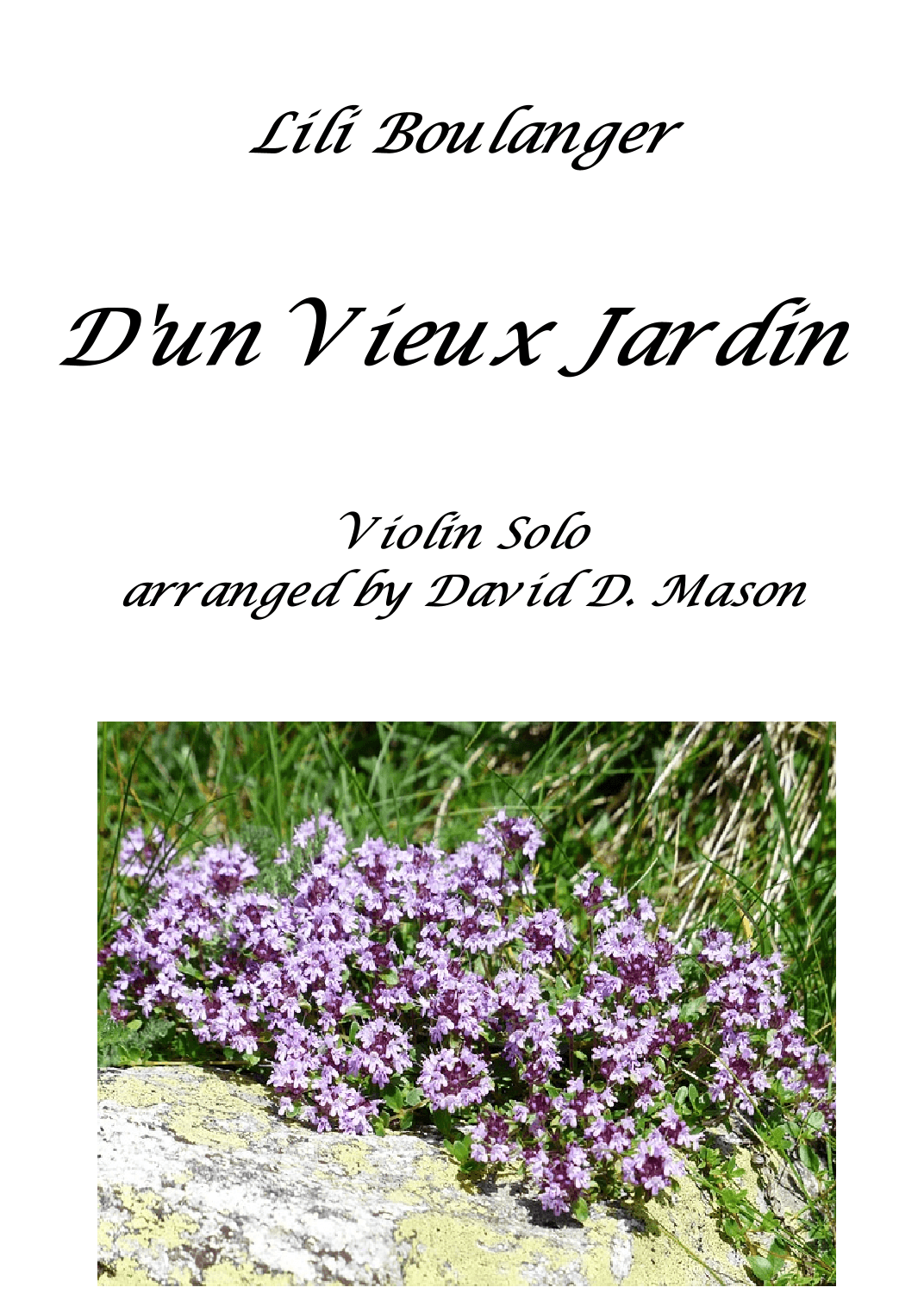 D'un Vieux Jardin (arr. David Mason)