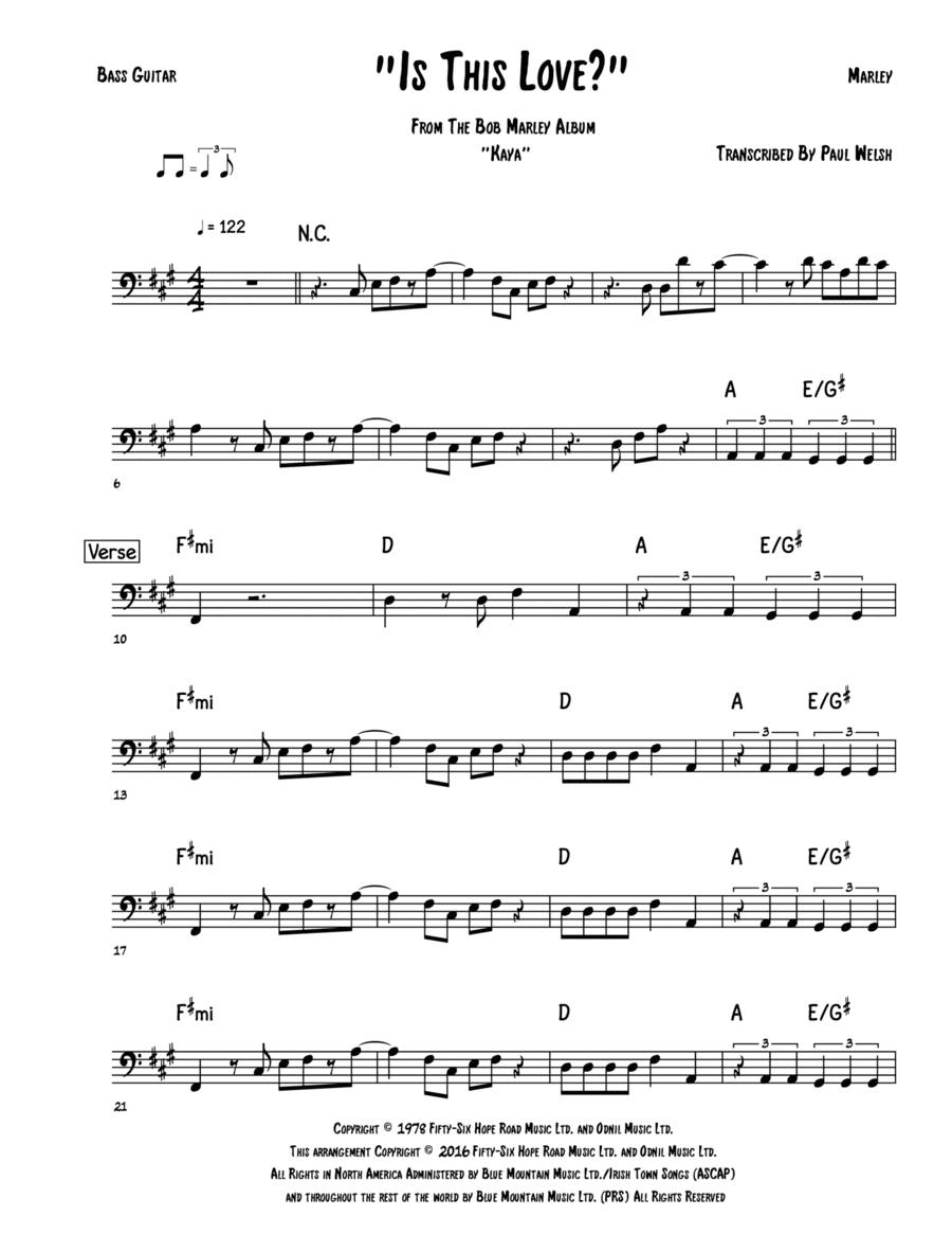 Is This Love (arr. Accubass)