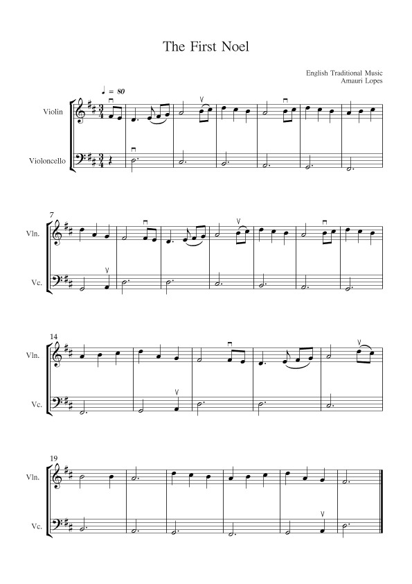 The First Noel (arr. Amauri Lopes)