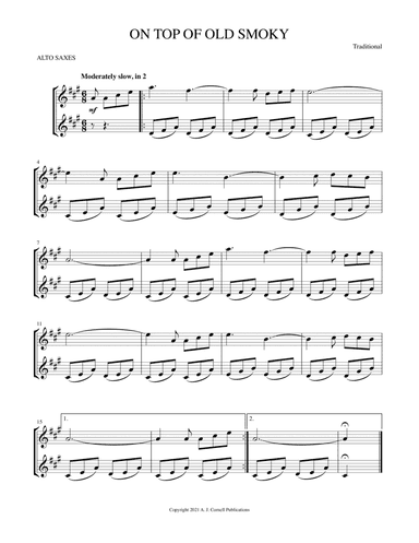 On Top of Old Smoky (arr. Mark Phillips)