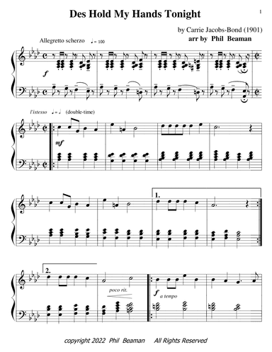 Des Hold My Hands Tonight (arr. Phil Beaman)