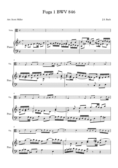 Fugue No.1 in C Major, BWV 846 (arr. Scott Miller)