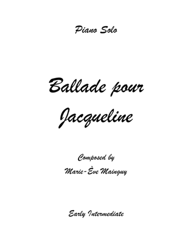 Ballade pour Jacqueline