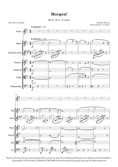 Morgen! (arr. Steven Nunes)