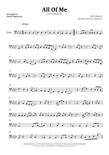 All Of Me (arr. Daniel Nakamura)