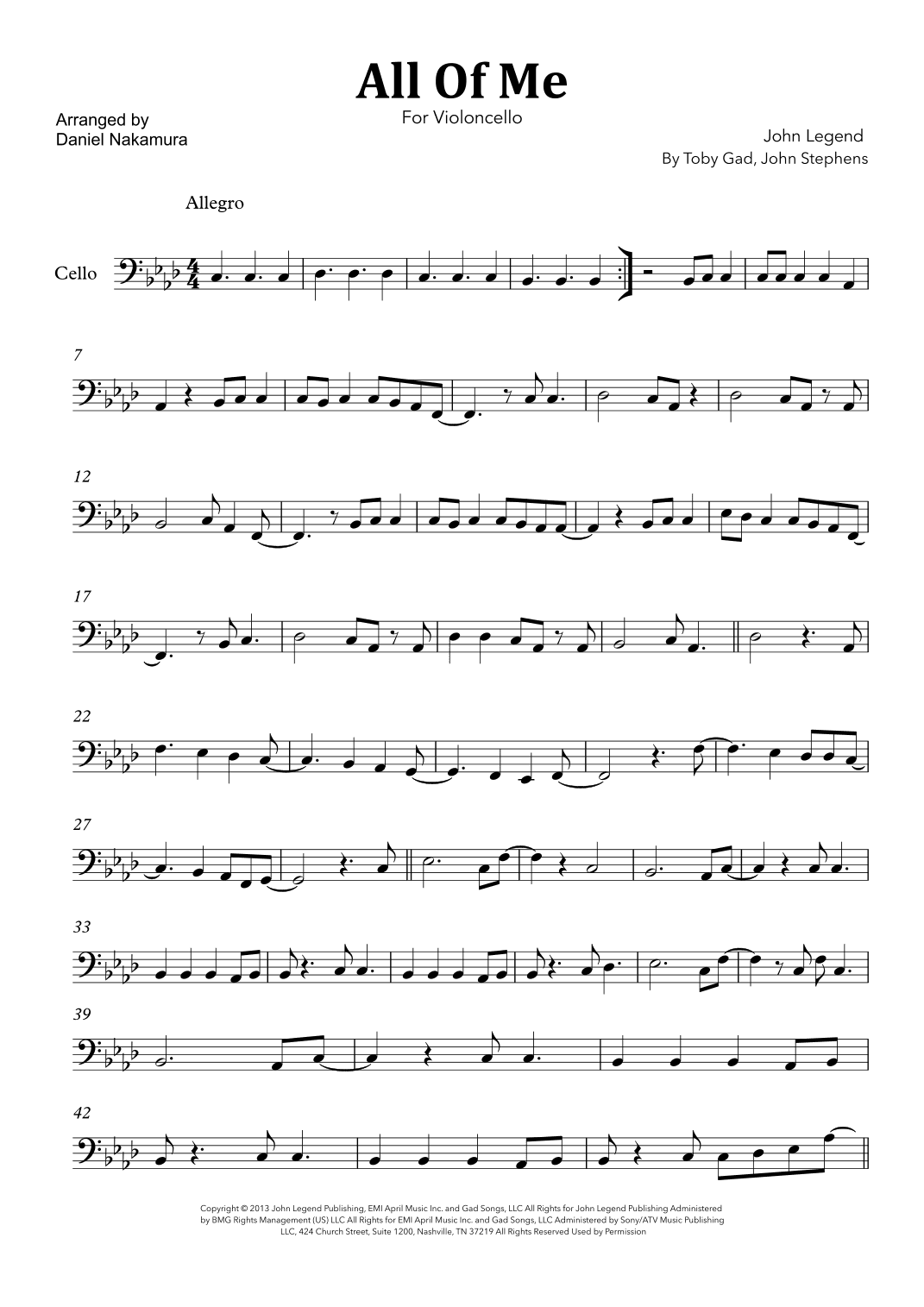 All Of Me (arr. Daniel Nakamura)