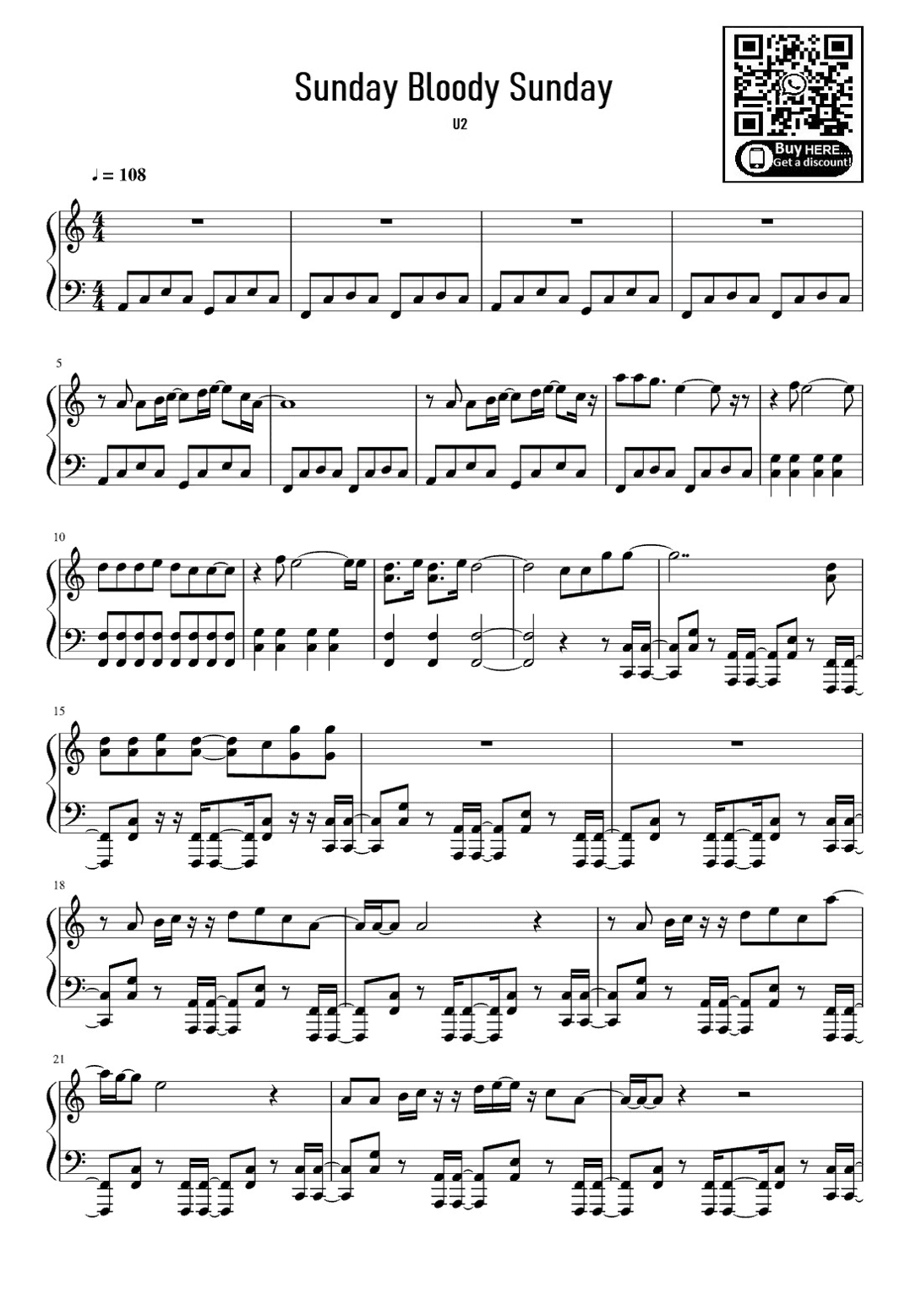 Sunday Bloody Sunday (arr. eduardo)