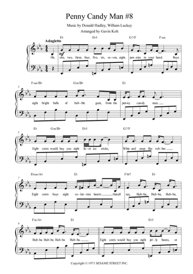 Number 8 Candyman (arr. Gavin Koh)