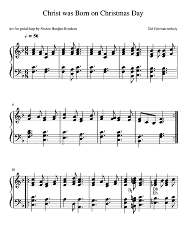 Christ Was Born on Christmas Day (arr. Sharon Hanjian Rondeau)