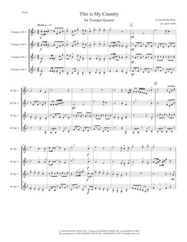 This Is My Country (arr. Zack Smith)