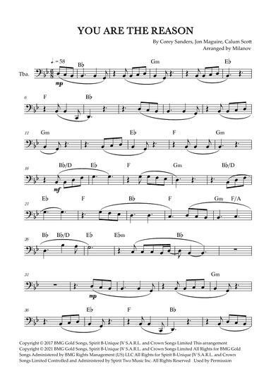 You Are The Reason (arr. Milanov)