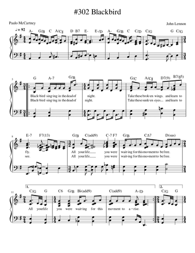 Blackbird (arr. John Fries)
