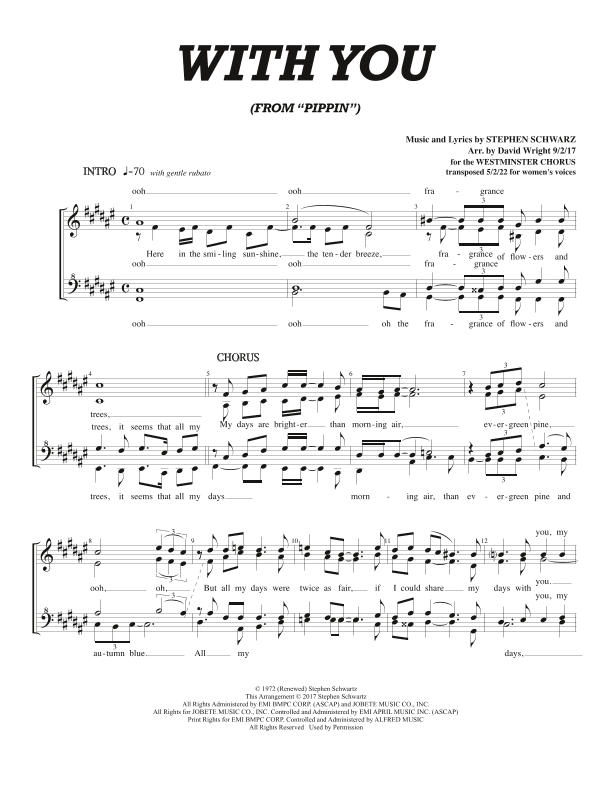 With You (arr. David Wright)