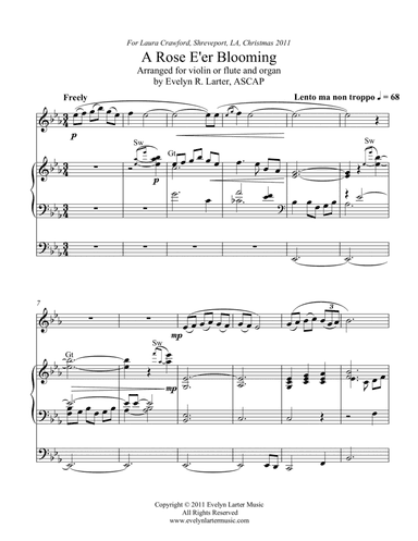 A Rose E'er Blooming (arr. Evelyn Larter Music)