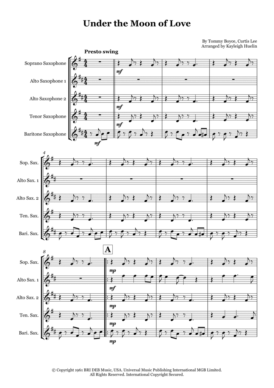 Under The Moon Of Love (arr. Kayleigh Huelin)