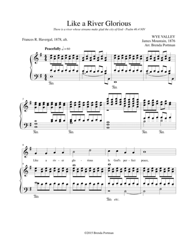 Like a River Glorious (WYE VALLEY), High Voice, arr. Brenda Portman (arr. Brenda Portman)