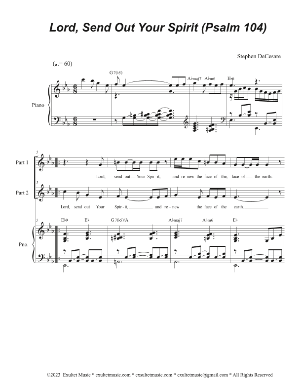 Lord, Send Out Your Spirit (Psalm 104) (2-part choir)