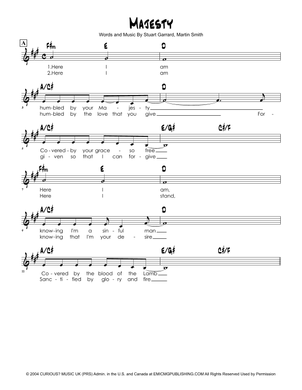 Majesty (here I Am) (arr. Brian Kim)