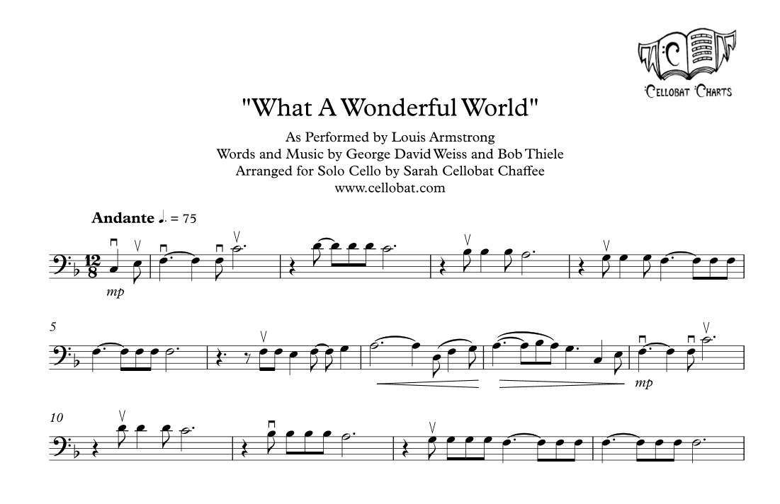 What A Wonderful World (arr. Sarah Cellobat Chaffee)