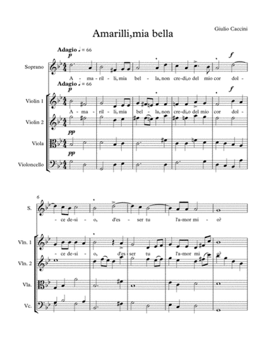 Amarilli, mia bella (arr. Marcel Krasner)
