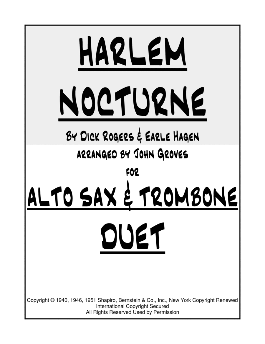 Harlem Nocturne (arr. John Groves)