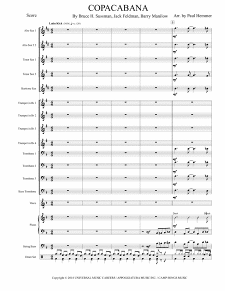 Copacabana (arr. Paul Hemmer)