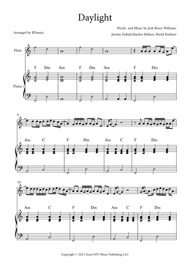 Daylight (arr. BTmusic)