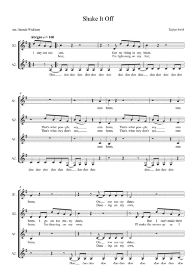 Shake It Off (arr. Hannah Wickham)
