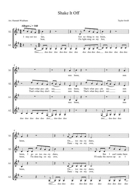 Shake It Off (arr. Hannah Wickham)
