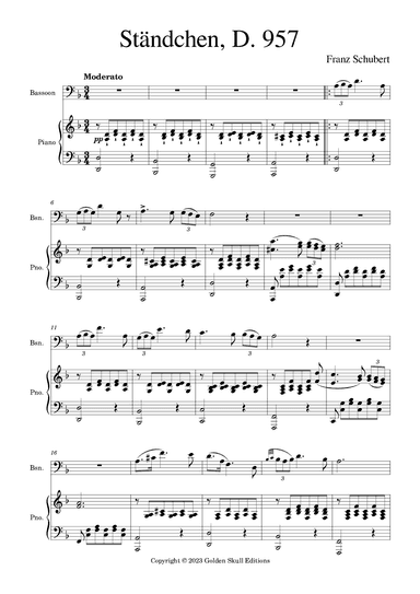 Ständchen (arr. Golden Skull Editions)