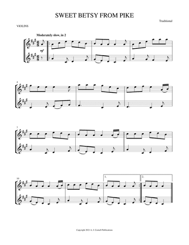 Sweet Betsy from Pike (arr. Mark Phillips)