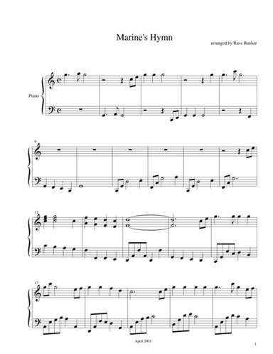 Variations on the Marines' Hymn (arr. Russ Bunker)
