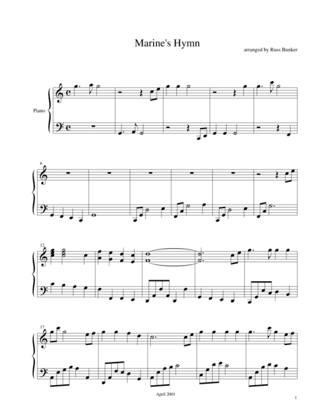 Variations on the Marines' Hymn (arr. Russ Bunker)