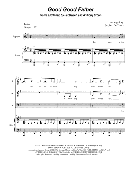 Good Good Father (arr. Stephen DeCesare)