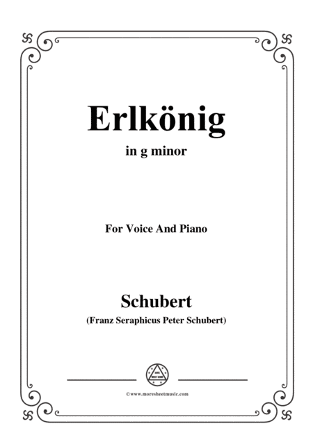 Schubert-Erlkönig in g minor,for voice and piano (arr. MSM)