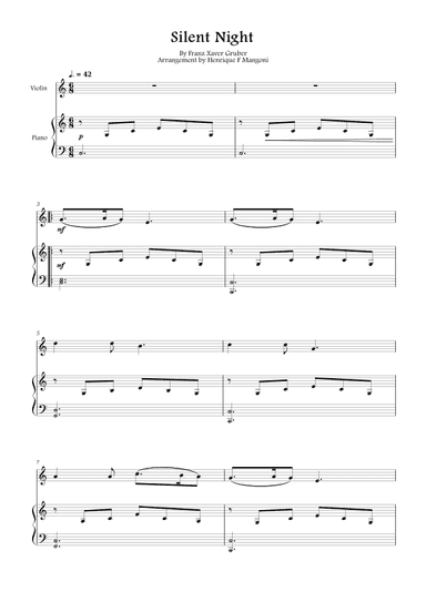 Silent Night (Stille Nacht) (arr. Henrique F Mangoni)