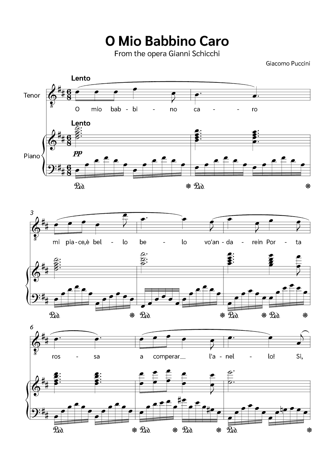 O Mio Babbino Caro (arr. Jackson Spindler)