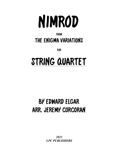 Nimrod from the Enigma Variations for String Quartet (arr. Jeremy Corcoran)