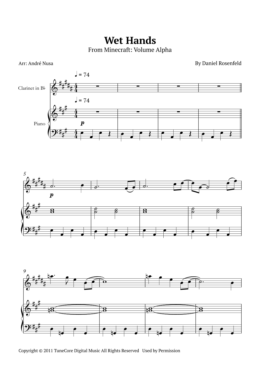 Wet Hands (arr. André Nusa)