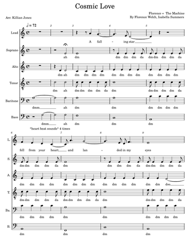 Cosmic Love (arr. Killian Jones)