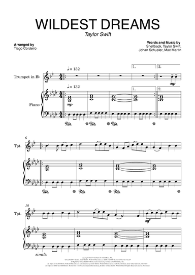 Wildest Dreams (arr. Tiago Cordeiro)