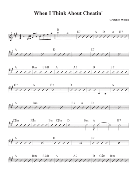 When I Think About Cheatin' (arr. David M Fagnant)