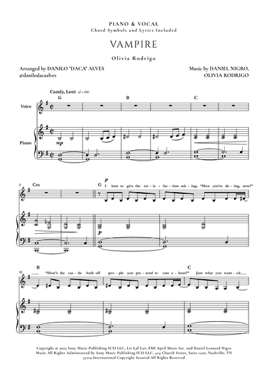 Vampire (arr. Danilo "Daca" Alves)
